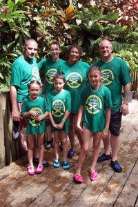 Andy, Laura, Madeline, Rod, Lana, Logan and Bethany at Dunn’s River.